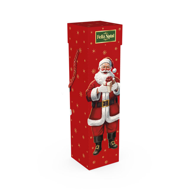 Caixa Para Bebida com Tampa e Alça – Feliz Natal