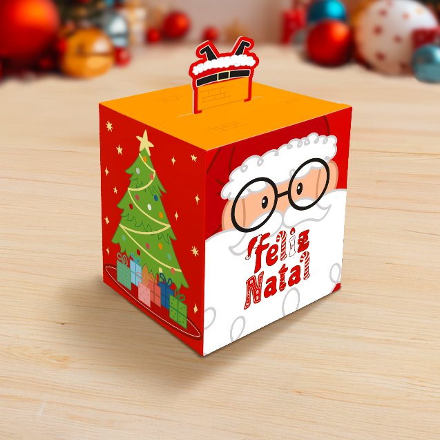 Caixa Pop Up Chaminé – Natal Divertido