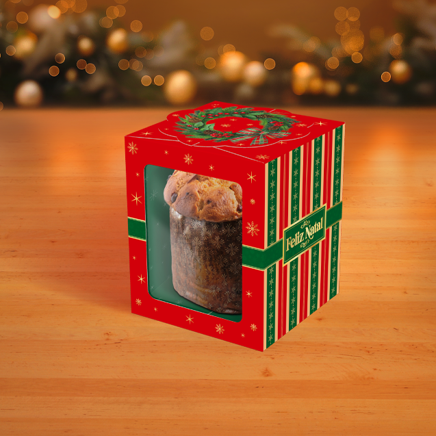 Caixa Pop Up Guirlanda com Visor – Feliz Natal