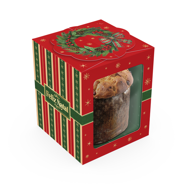 Caixa Pop Up Guirlanda com Visor – Feliz Natal