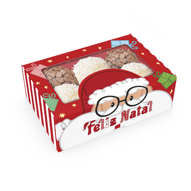 Caixa Practice com Visor 6 Doces – Natal Divertido