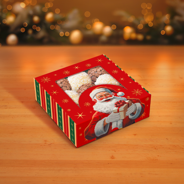 Caixa Practice com Visor 9 Doces – Feliz Natal