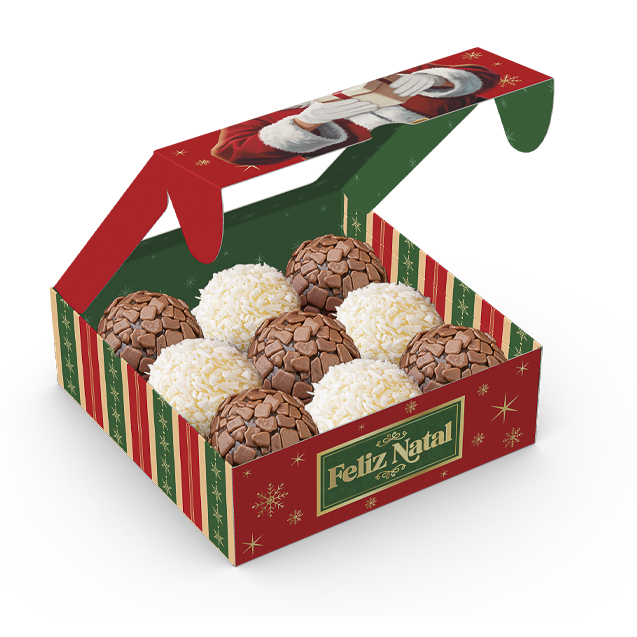 Caixa Practice com Visor 9 Doces – Feliz Natal