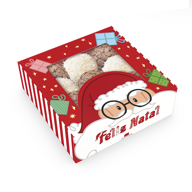 Caixa Practice com Visor 9 Doces – Natal Divertido