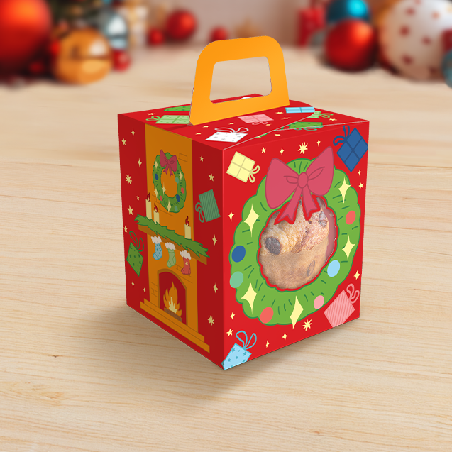 Caixa Soft com Visor Panetone – Natal Divertido