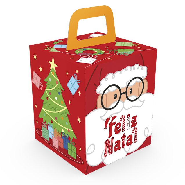 Caixa Soft com Visor Panetone – Natal Divertido