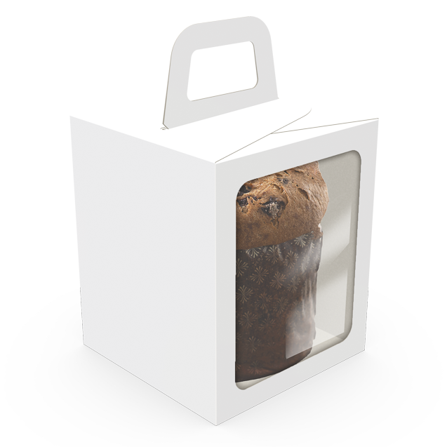 Caixa Soft com Visor Panetone – Branco