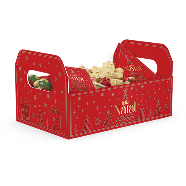 Cesta Caixote M – Brilhos de Natal
