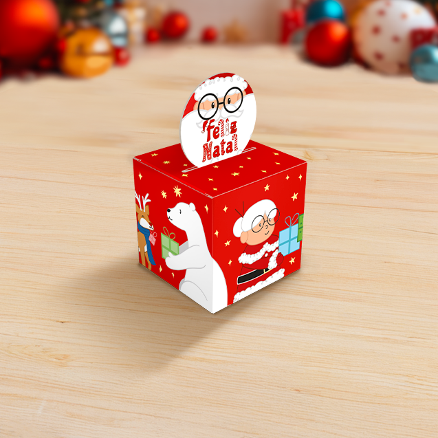 Mini Caixa Pop Up Papai Noel – Natal Divertido