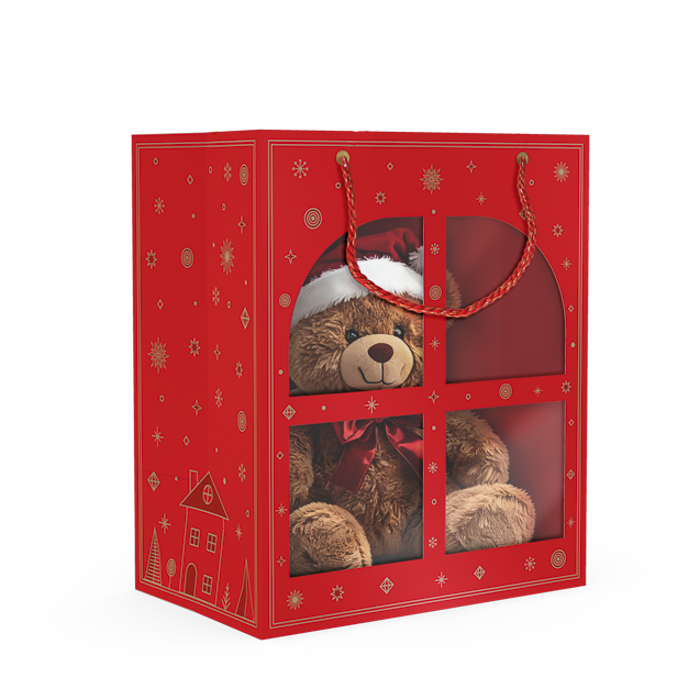 Sacola com Visor Janela – Brilhos de Natal