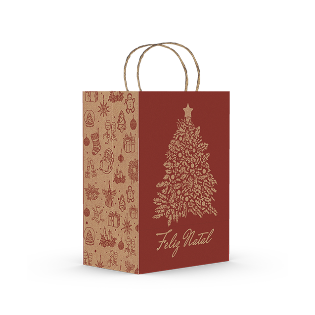 Sacola Kraft PP – Presente de Natal
