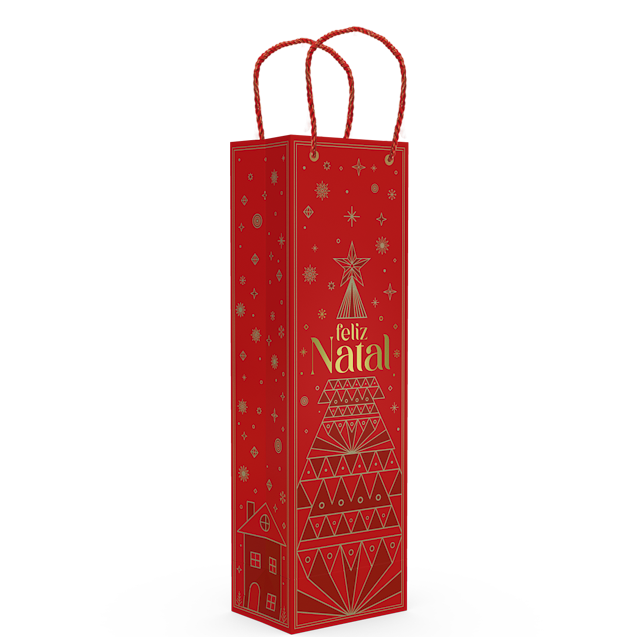 Sacola Para Bebida – Brilhos de Natal
