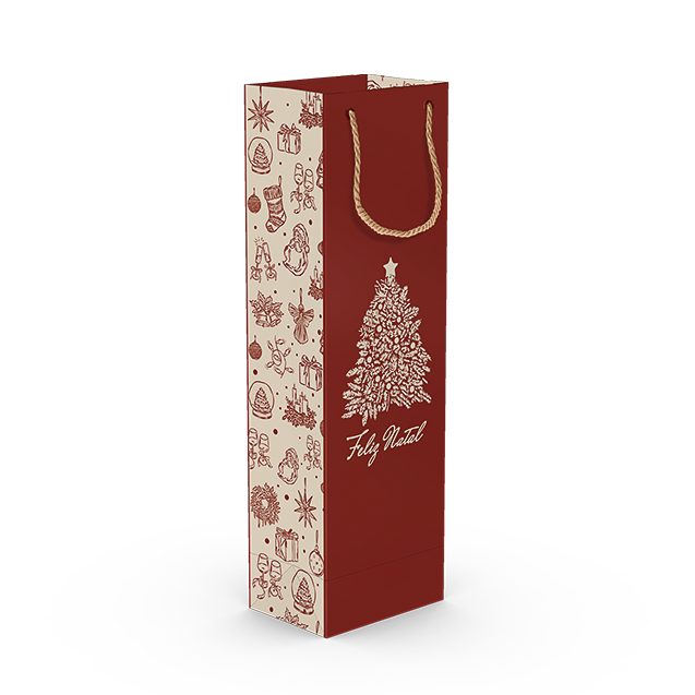 Sacola Para Bebida – Presente de Natal