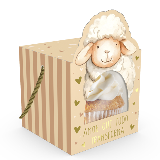 Caixa com Alça e Visor – Páscoa Amor