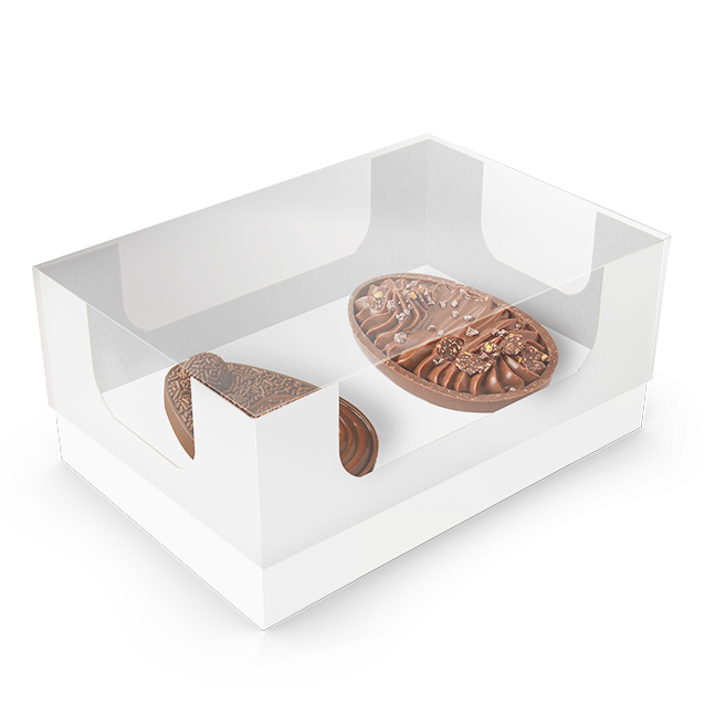 Caixa Encanto 2 Mini Ovos 50G Branca – Páscoa Essencial