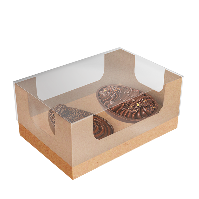 Caixa Encanto 2 Mini Ovos 50G Kraft – Páscoa Essencial