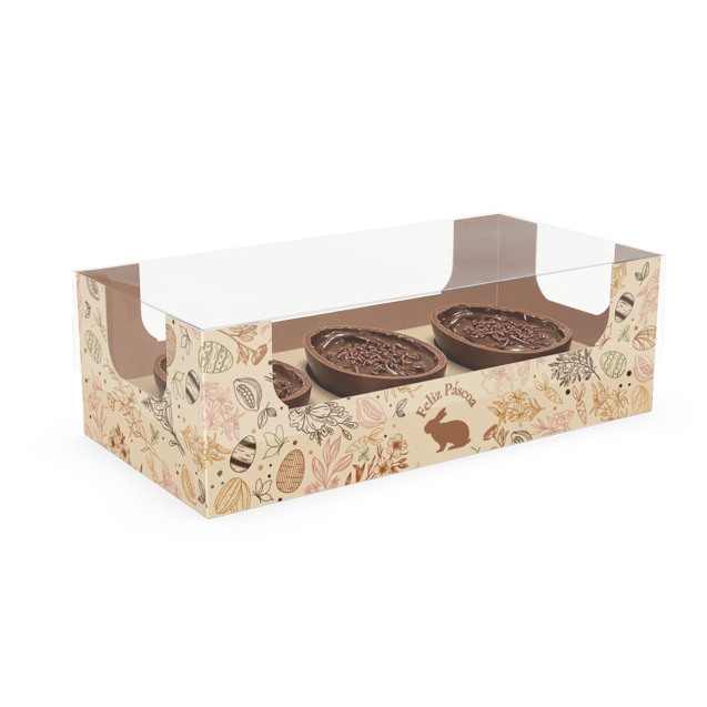 Caixa Encanto 3 Mini Ovos 50G – Páscoa Chocolate