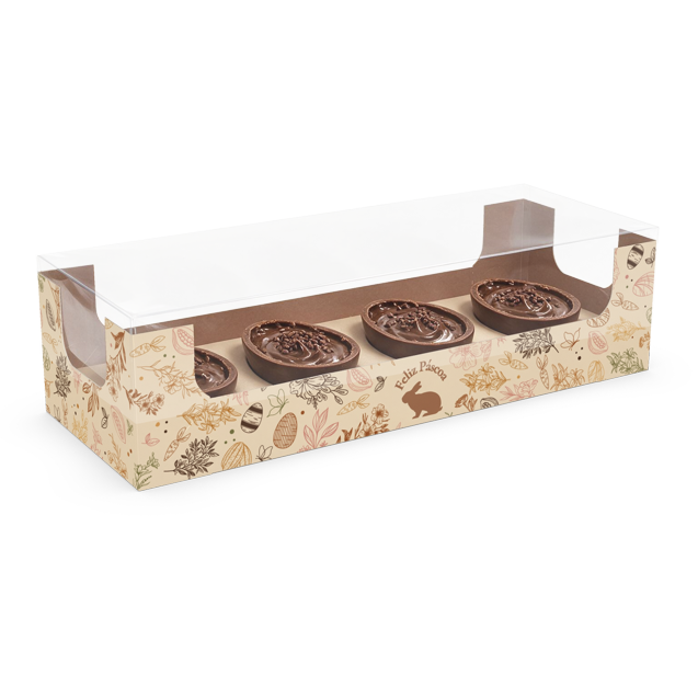Caixa Encanto 4 Mini Ovos 50G – Páscoa Chocolate