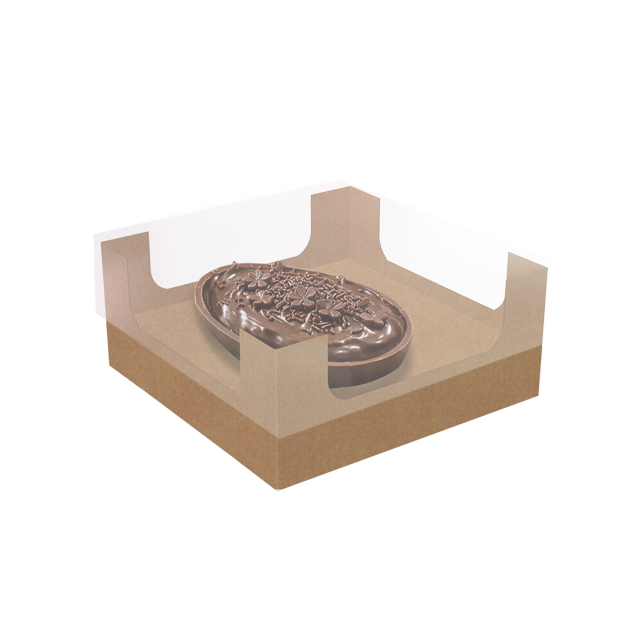Caixa Encanto Ovo de Colher 100/150G Kraft – Páscoa Essencial