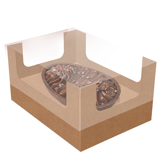 Caixa Encanto Ovo de Colher 150/250G Kraft – Páscoa Essencial