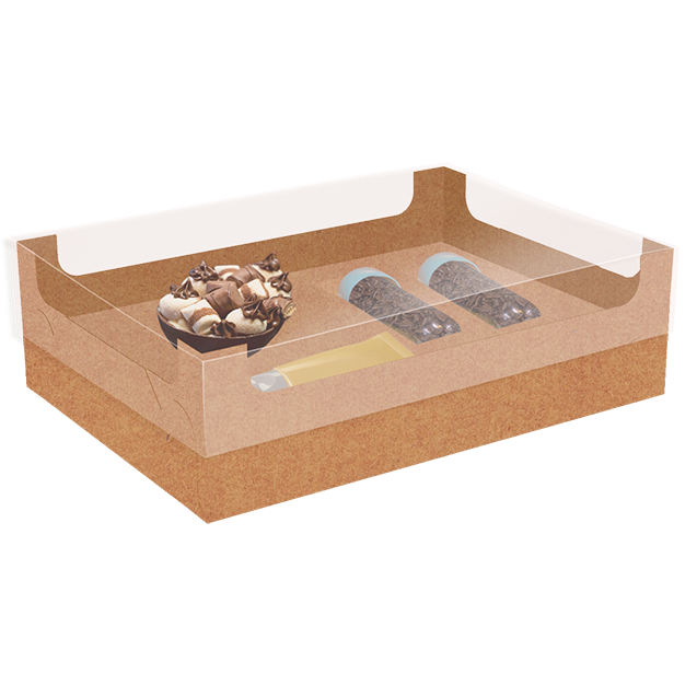 Caixa Mini Confeiteiro Encanto Kraft – Páscoa Essencial