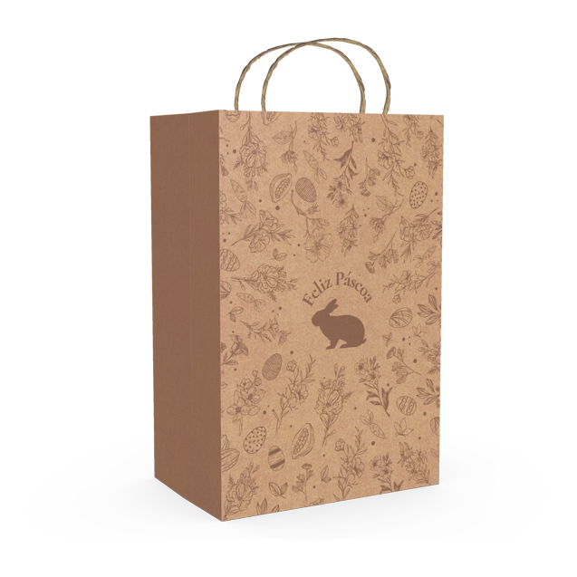 Sacola Kraft Delivery M – Páscoa Chocolate